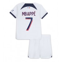 Dres Paris Saint-Germain Kylian Mbappe #7 Gostujuci za djecu 2023-24 Kratak Rukav (+ kratke hlače)